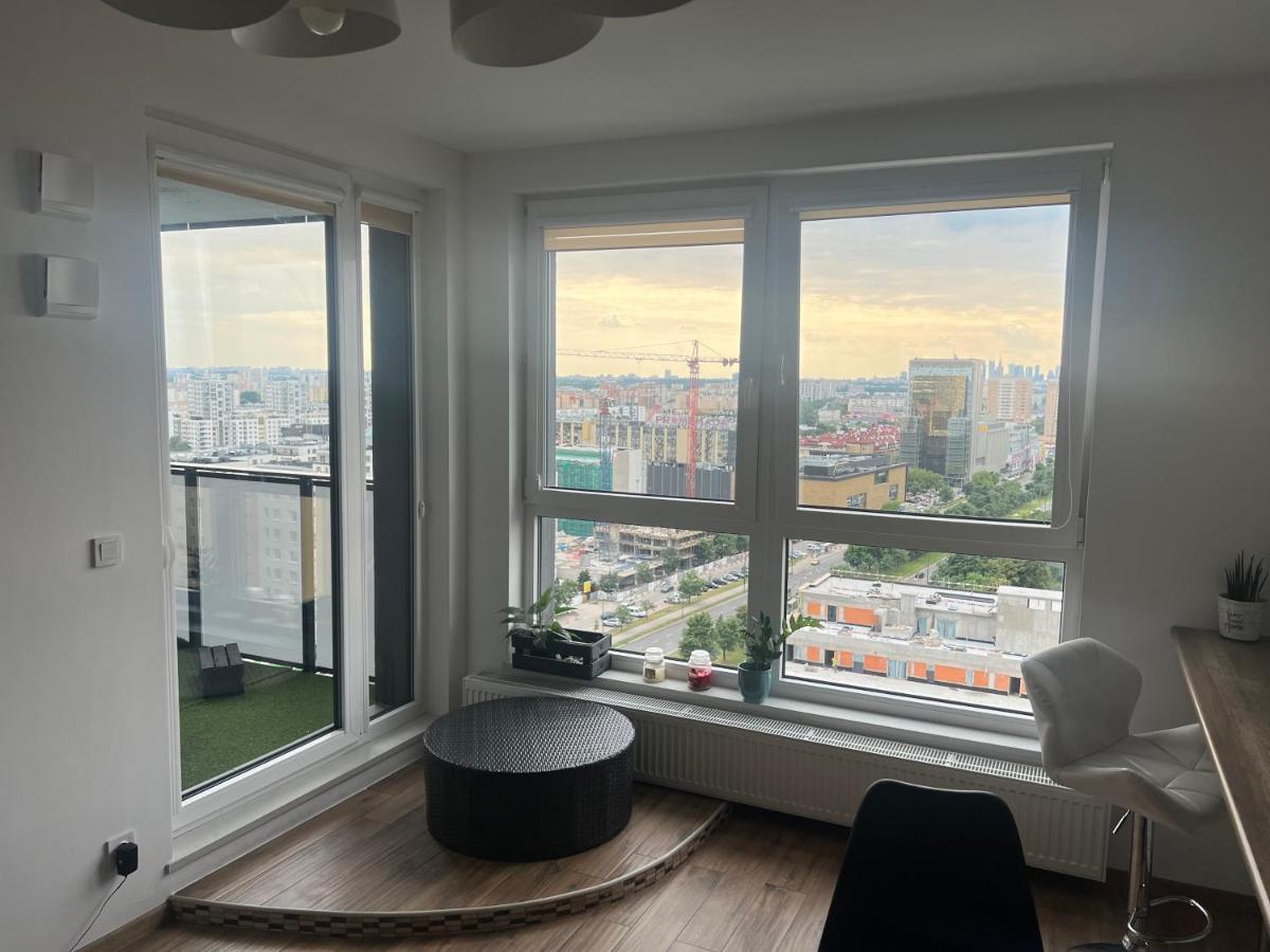 Apartament Skyscrapper Z Widokiem Na Panorame Warszawy Varşova Dış mekan fotoğraf
